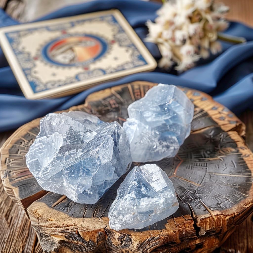 Luckeeper artefact bijou calcite bleue prêt pour création