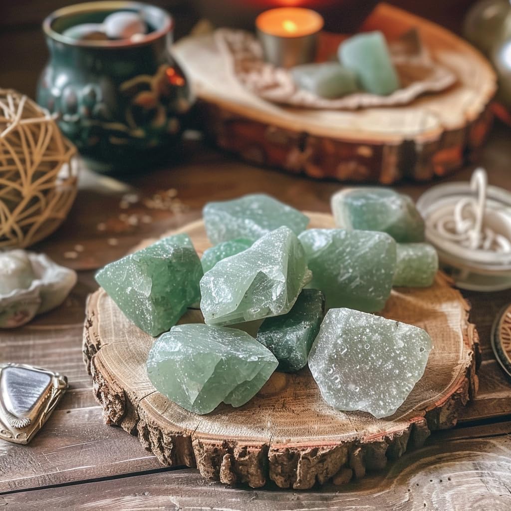 Luckeeper aventurine verte en morceaux, parfait pour créations bijoux et rituels.