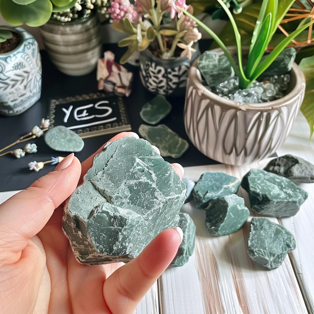 Luckeeper aventurine verte, texture naturelle pour décoration d'autel et ambiance.