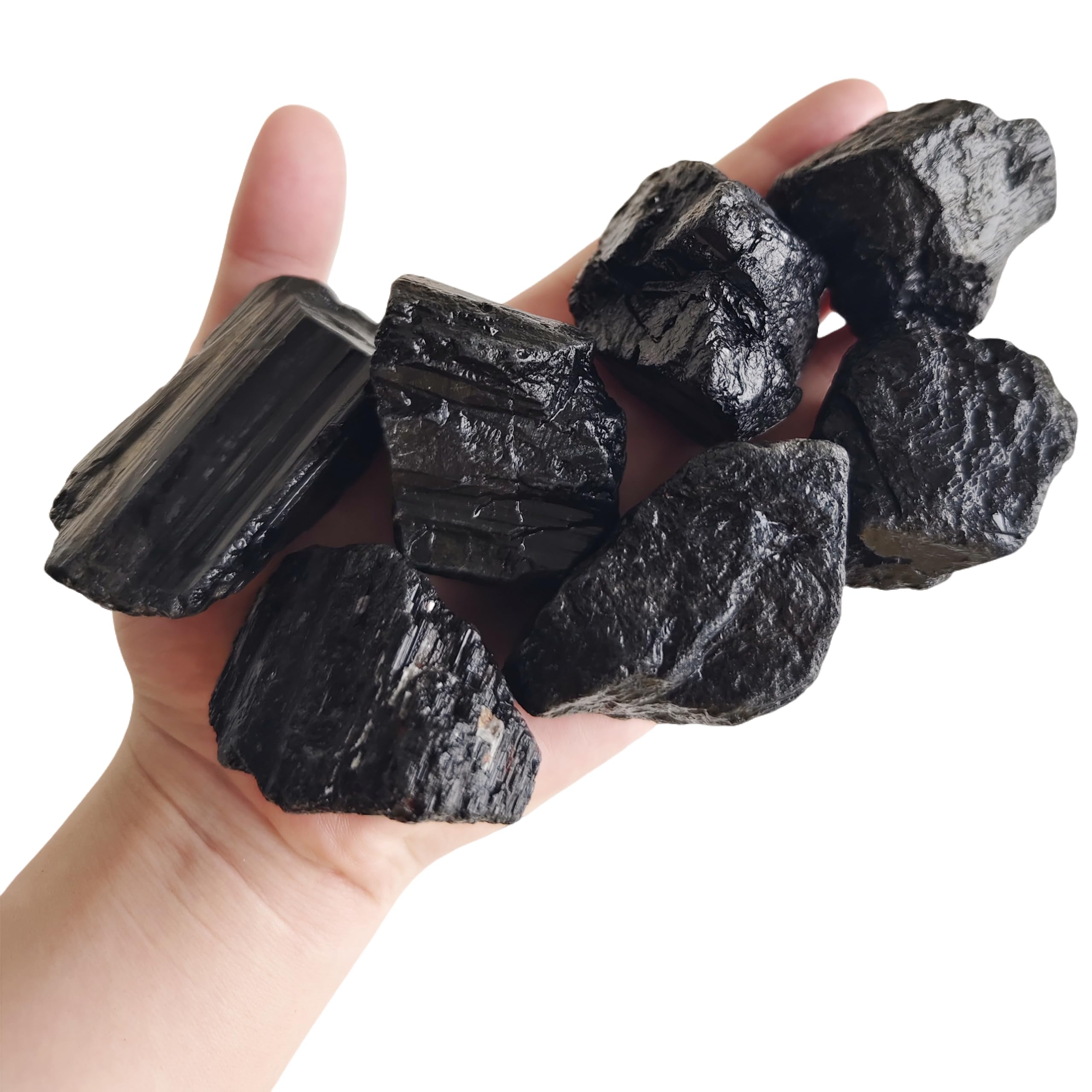 Luckeeper Tourmaline Noire brute — petits morceaux pour méditation et énergie positive
