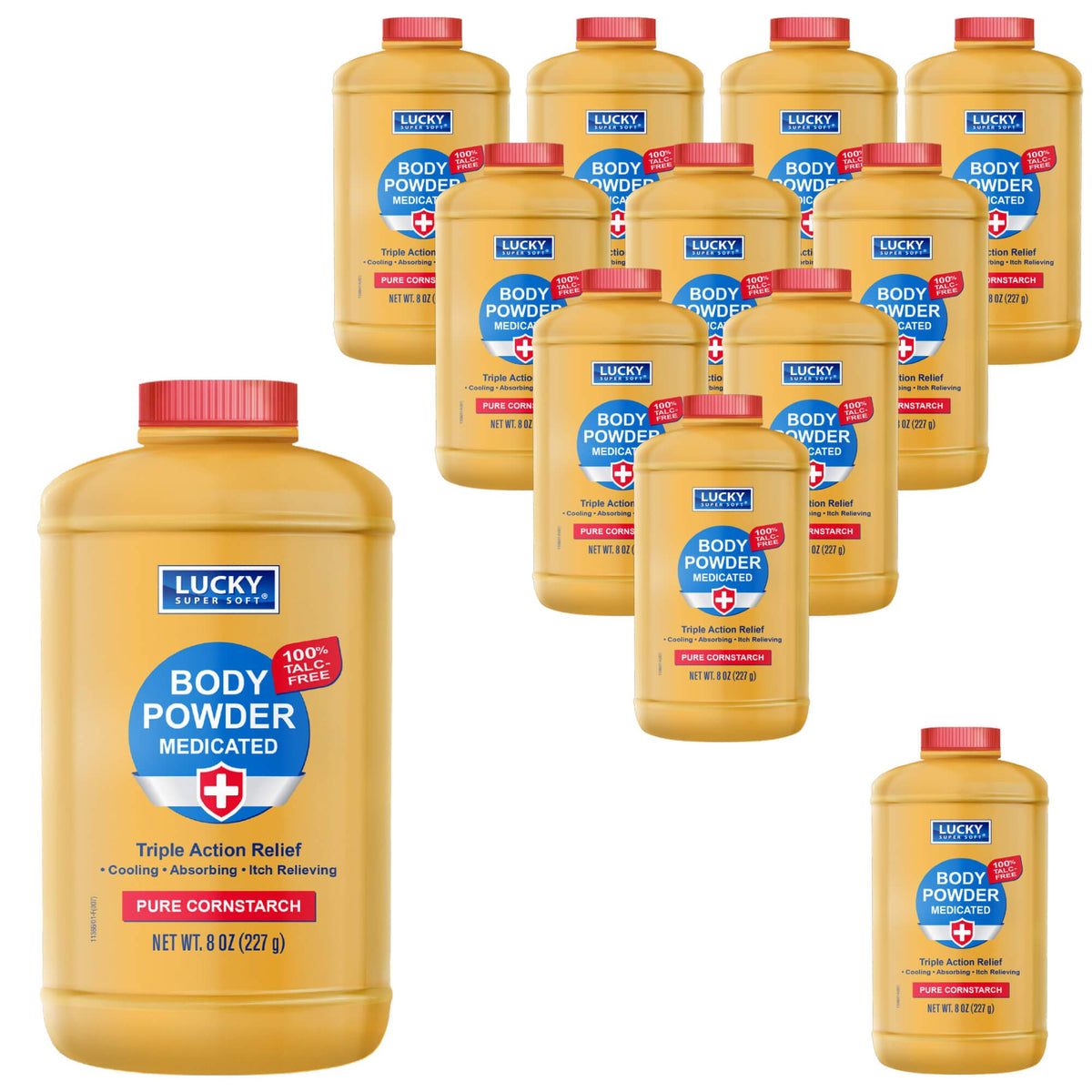 Lucky Super Soft – poudre médicamenteuse en bouteille, soulage démangeaisons et irritations