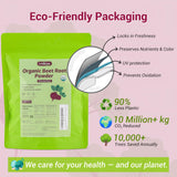 Luckycare Betterave Verre Eau Poudre, dissolution rapide sans grumeaux pour une hydratation facile.