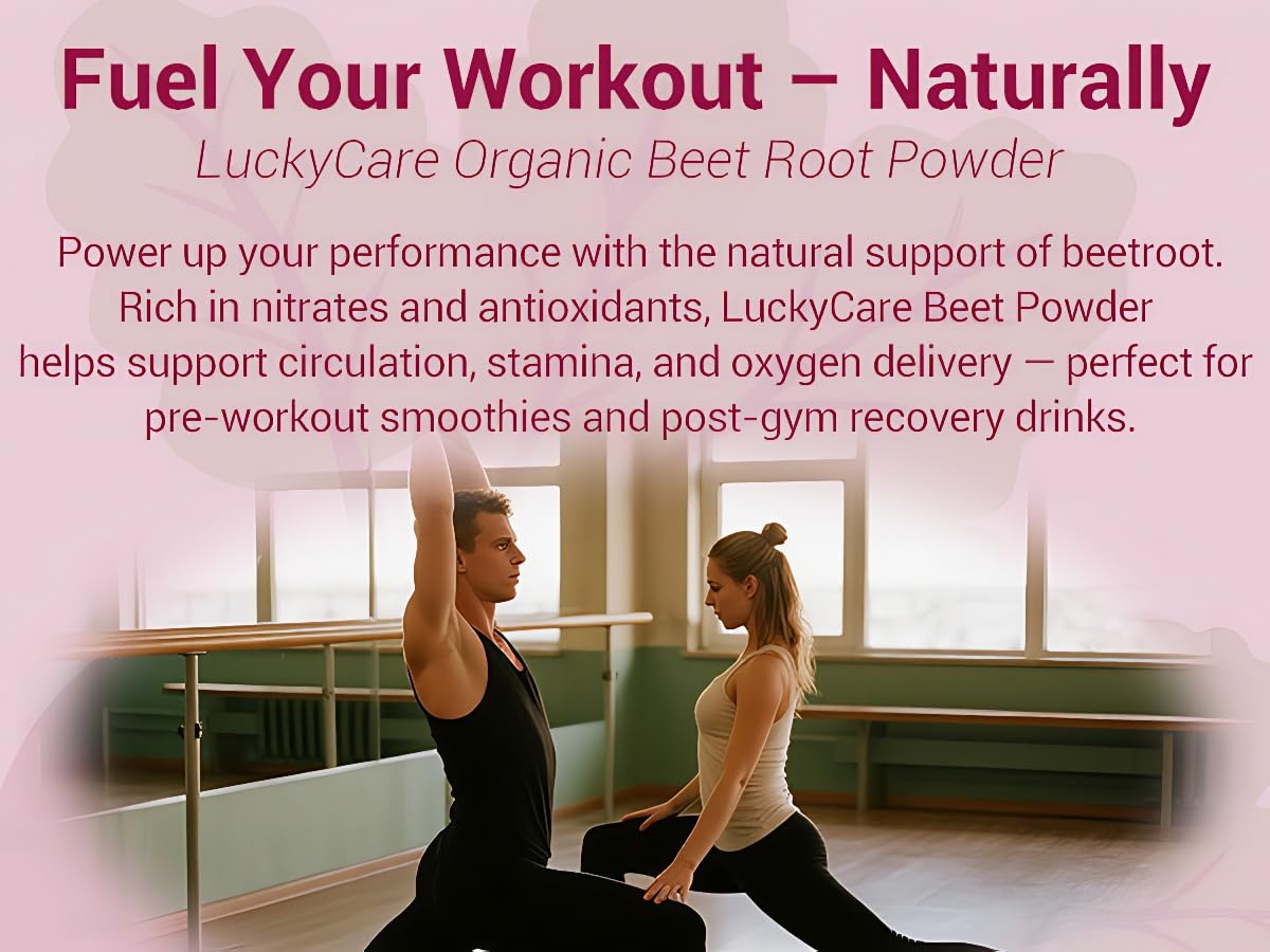 Luckycare Betterave Yaourt Poudre, couleur naturelle et nutrition dans vos yaourts.
