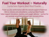 Luckycare Betterave Yaourt Poudre, couleur naturelle et nutrition dans vos yaourts.