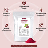 Poudre betterave Luckycare : dissolution rapide sans grumeaux.