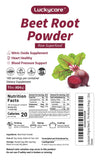 Luckycare poudre betterave : mélange rapide dans smoothie nutritif.