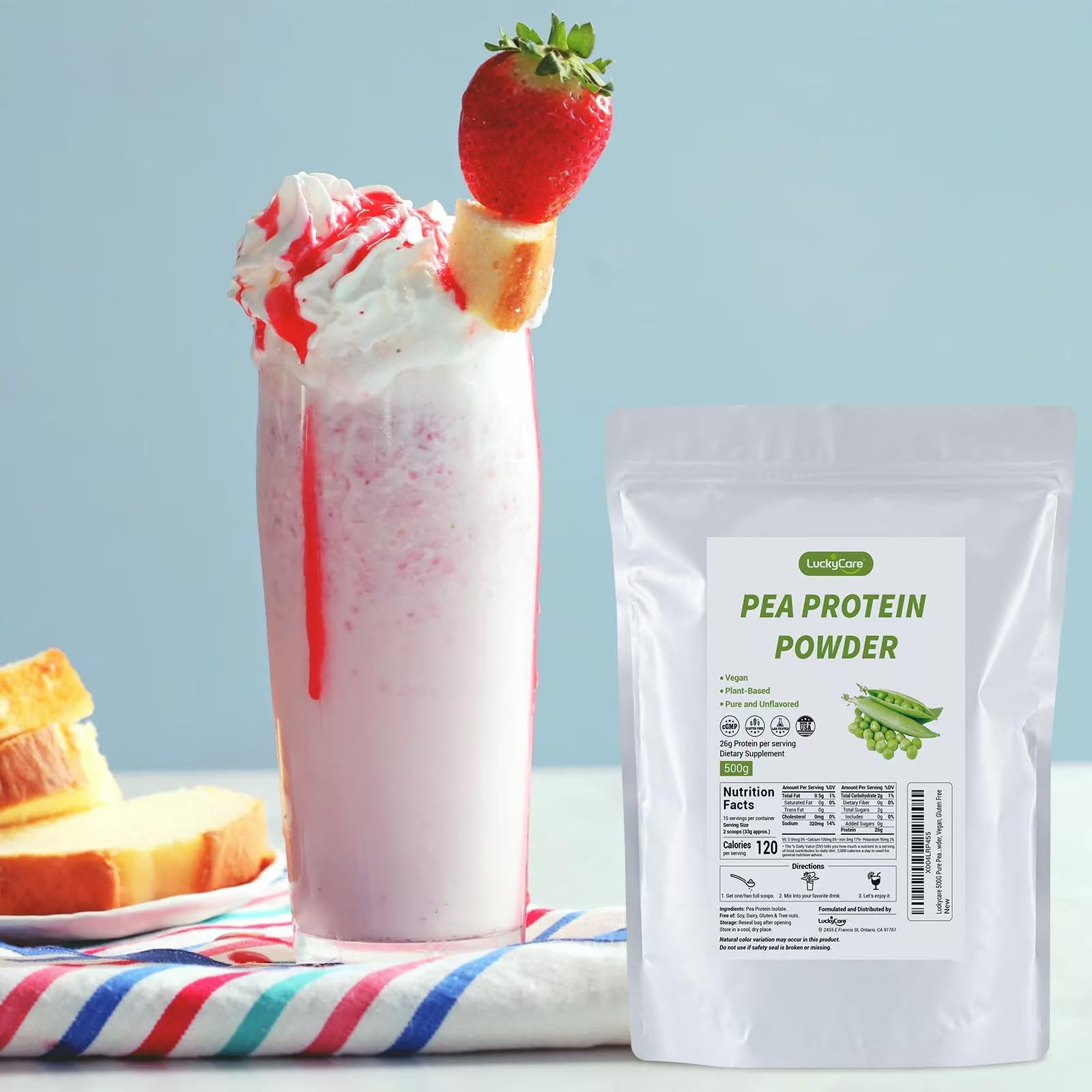 Ingrédients simples Luckycare protéine pois base saine pour recettes protéinées