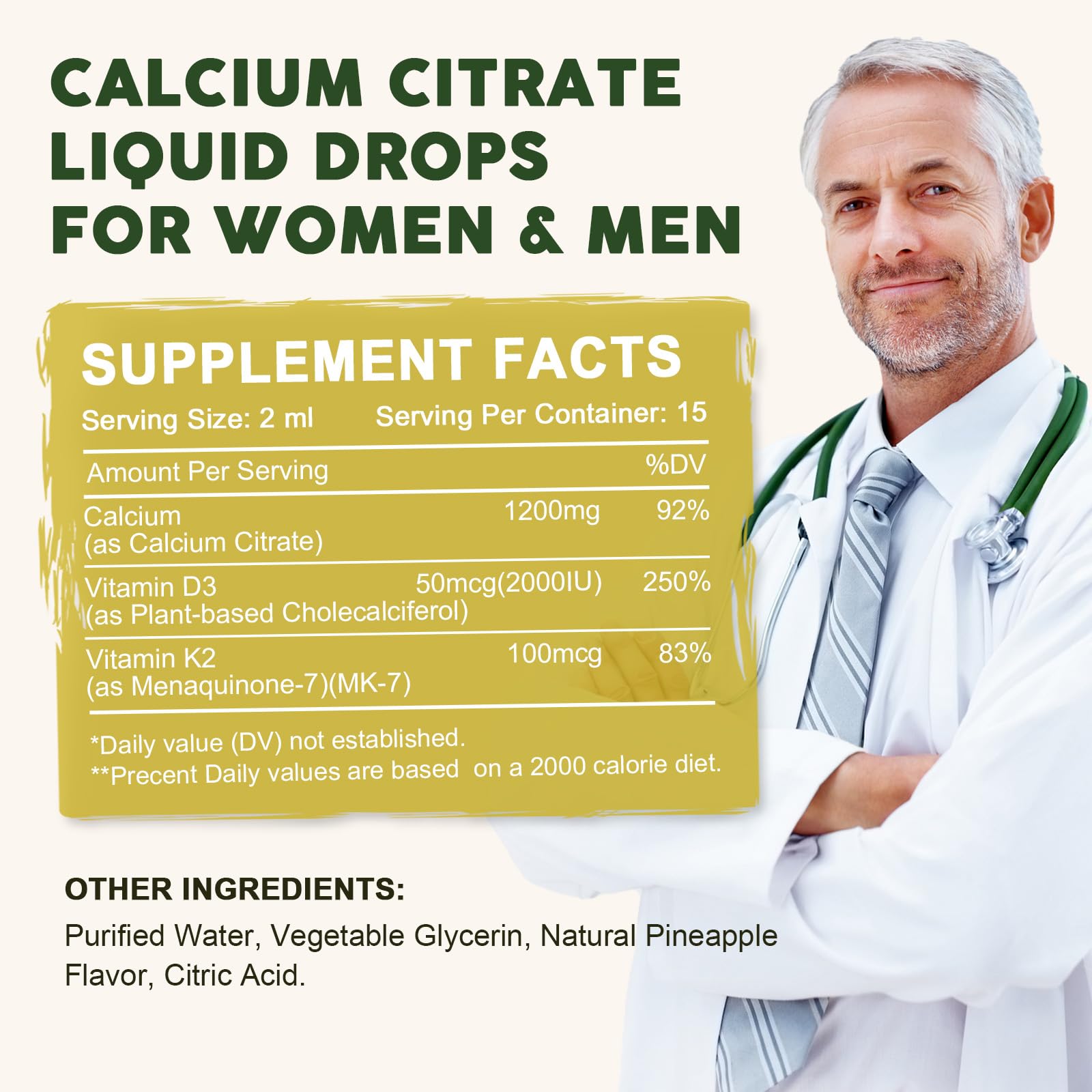 LUCNVEM Calcium Citrate Liquide: idéal pour les apports calciques quotidiens sans gélules.