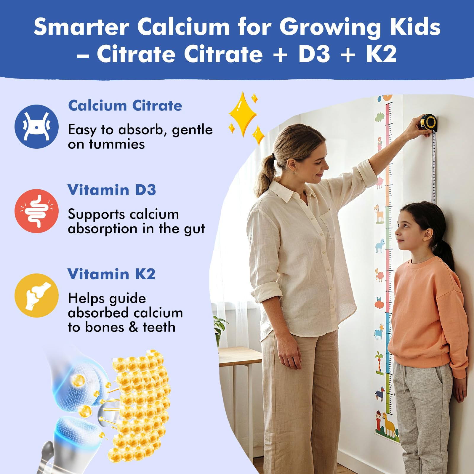 Étiquette nutritionnelle claire des gommes LUCNVEM pour enfants.