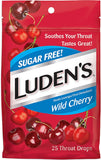 Ludens bonbons cerise sans sucre, douceur apaisante pour la gorge.
