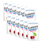 Drops Ludens sans sucre cerise sauvage dans l'emballage, apaisant les irritations de gorge.