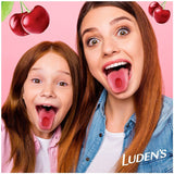 Format portable Ludens cerise sauvage sans sucre, sachet individuel pratique pour pauses gorge.