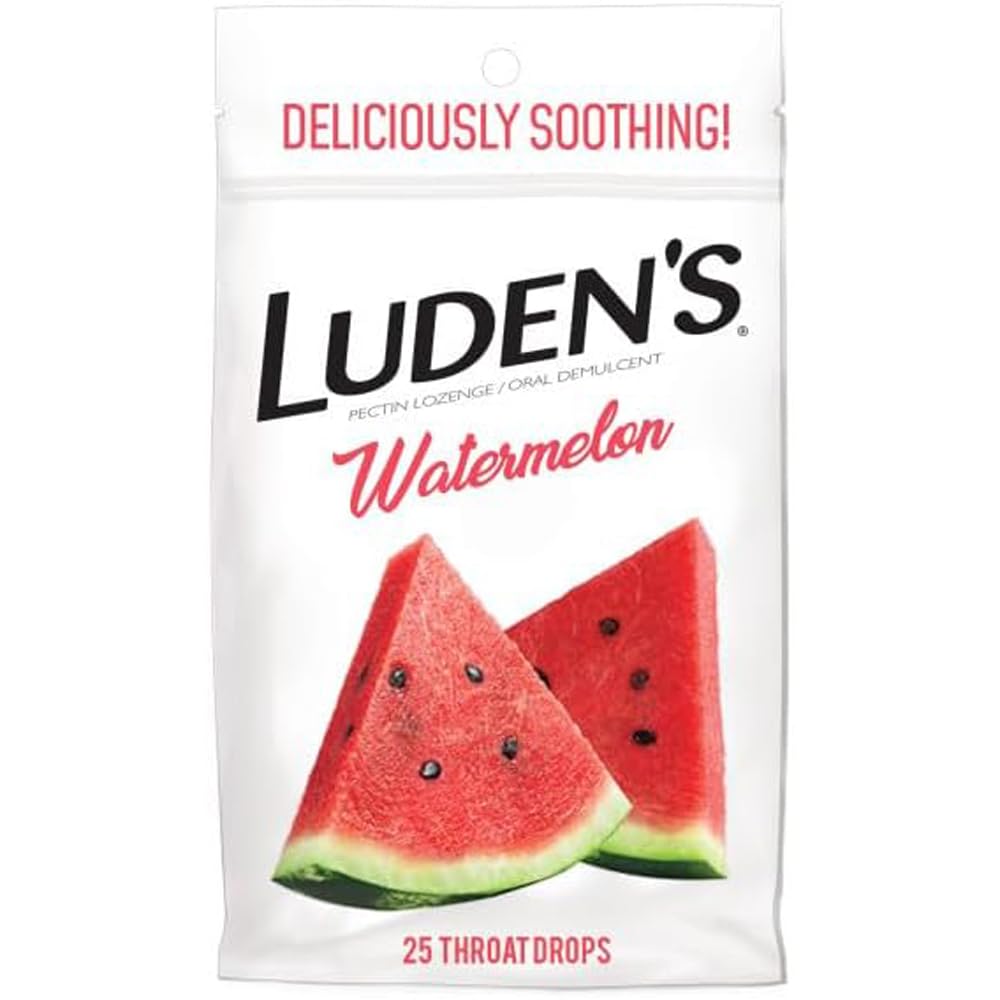 Pastilles Ludens Watermelon apaisent temporairement la gorge pour toute la famille.