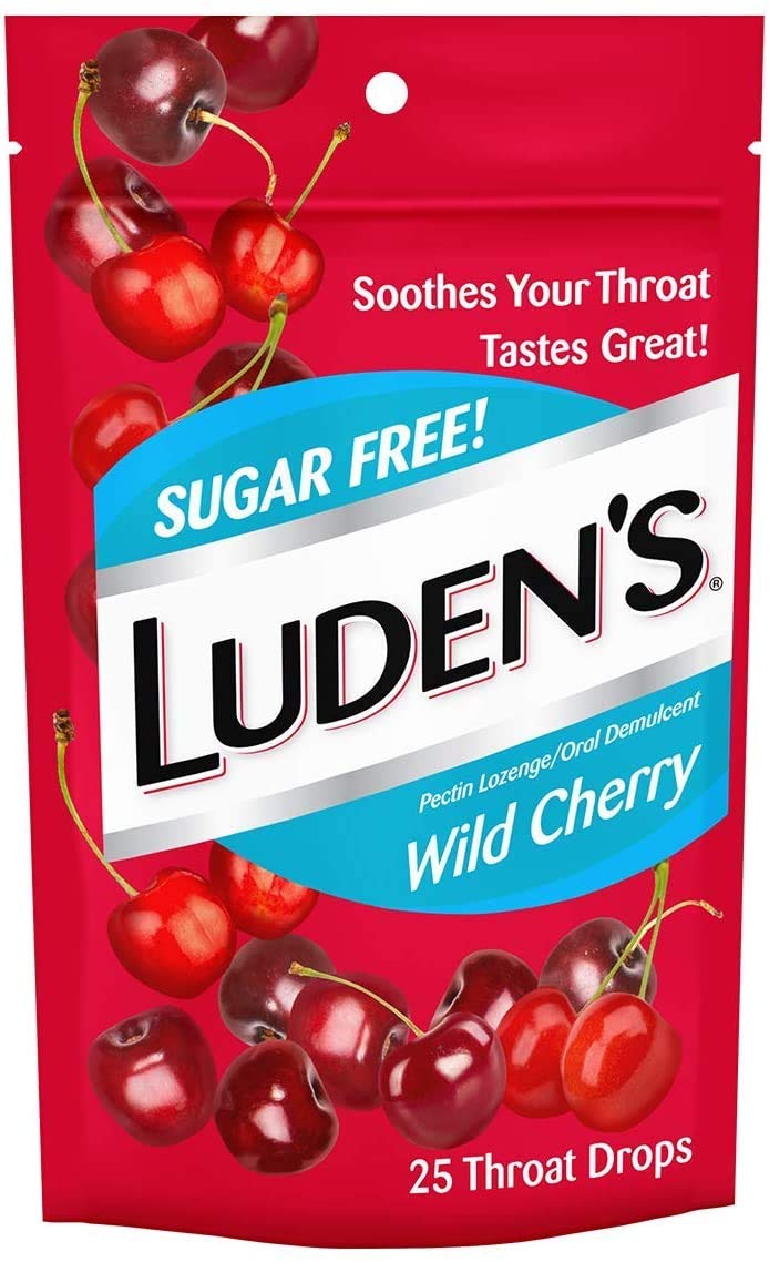 Ludens pastilles sans sucre cerise sauvage dans emballage refermable, pratique à la maison.