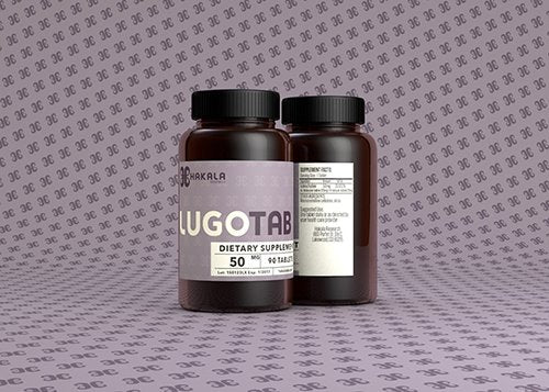 LugoTab tablettes dans flacon, pratique et faciles à prendre au quotidien.