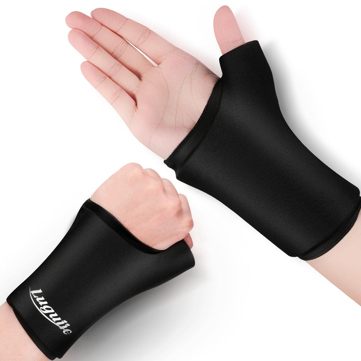 Luguiic 2-pack glace-poignet pouce, design à enfiler pour port quotidien.