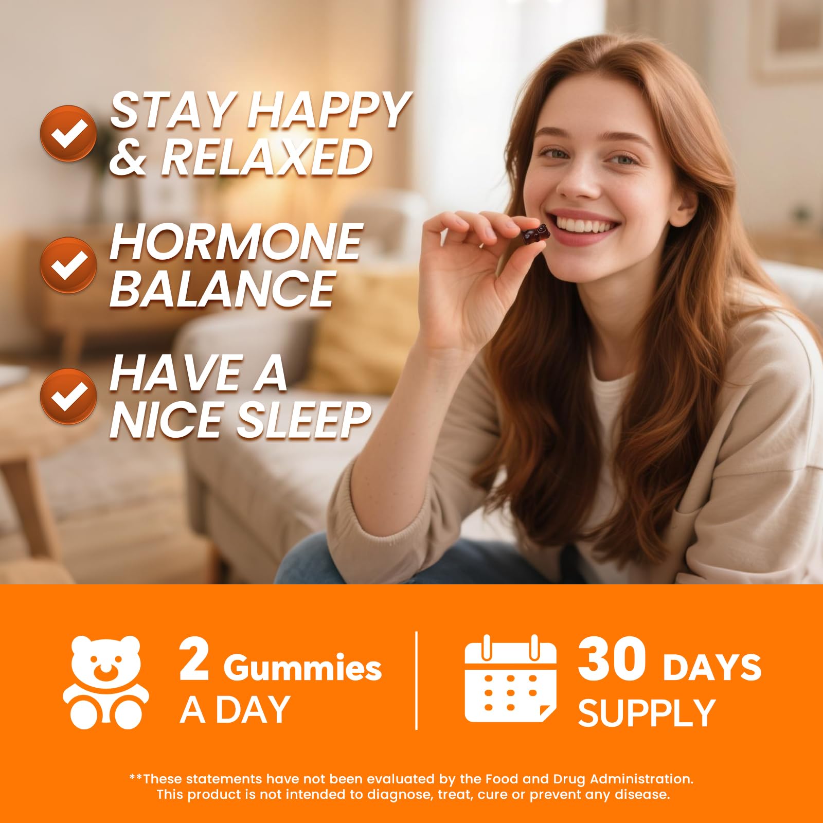 Lukaree Cortisol Gummies, gros plan gommes : texture agréable et pratique.