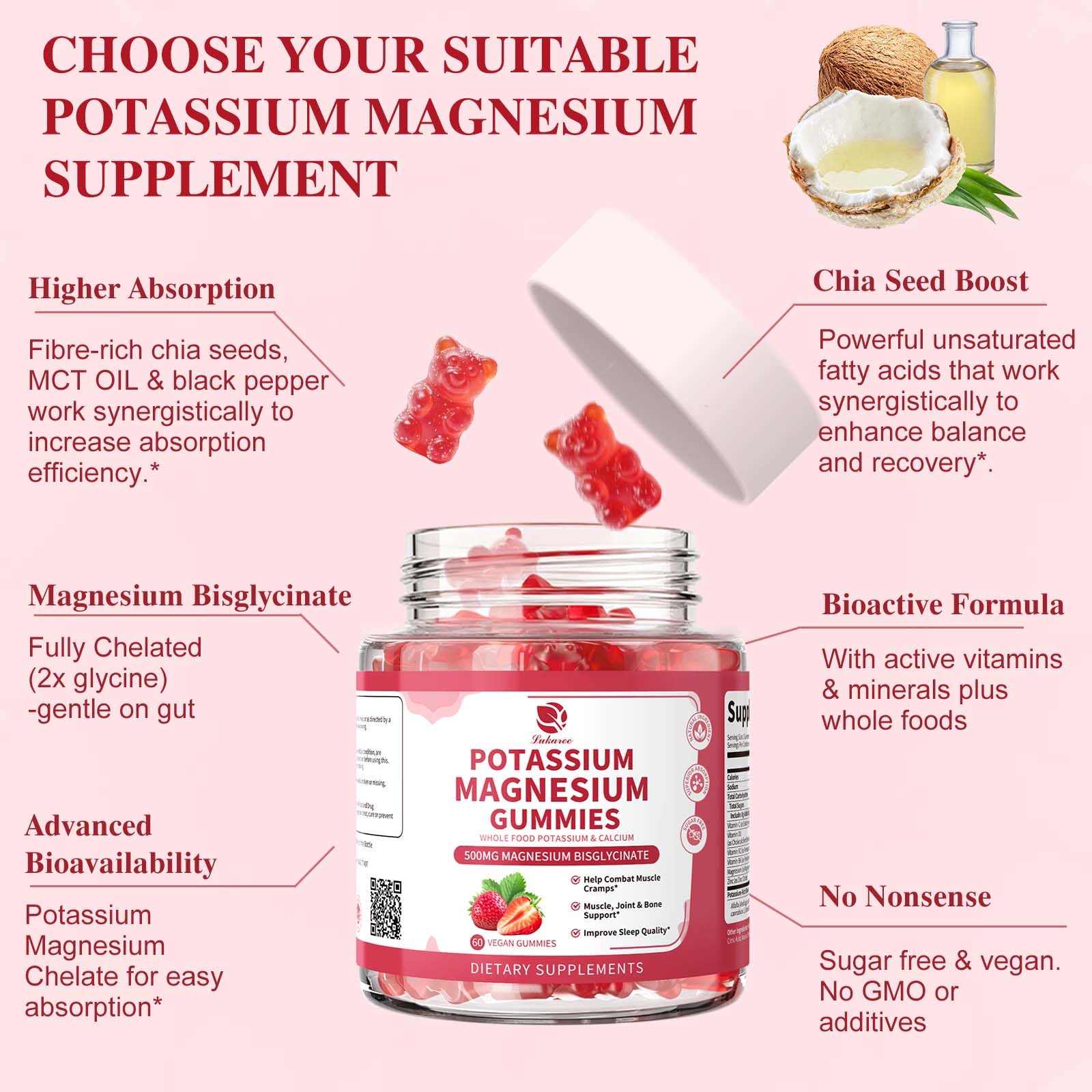 Gommes Lukaree D3-K2-B6 pour une absorption nutritionnelle optimisée.