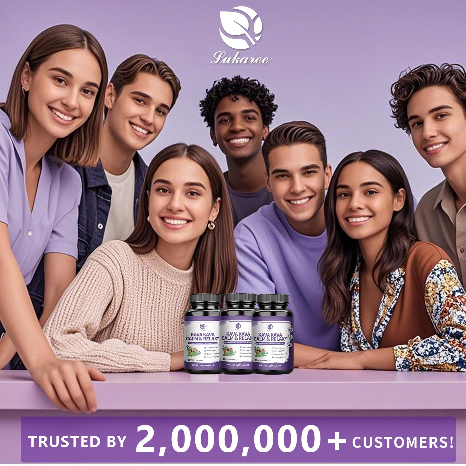 Capsules véganes Lukaree Kava, naturelle et sans additifs.