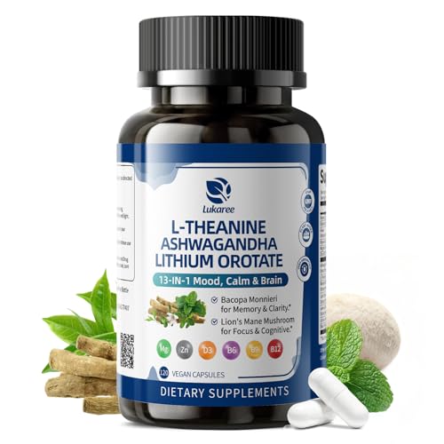 Lukaree Lithium Orotate 10 mg – flacon clair pour un soutien émotionnel potentiel.