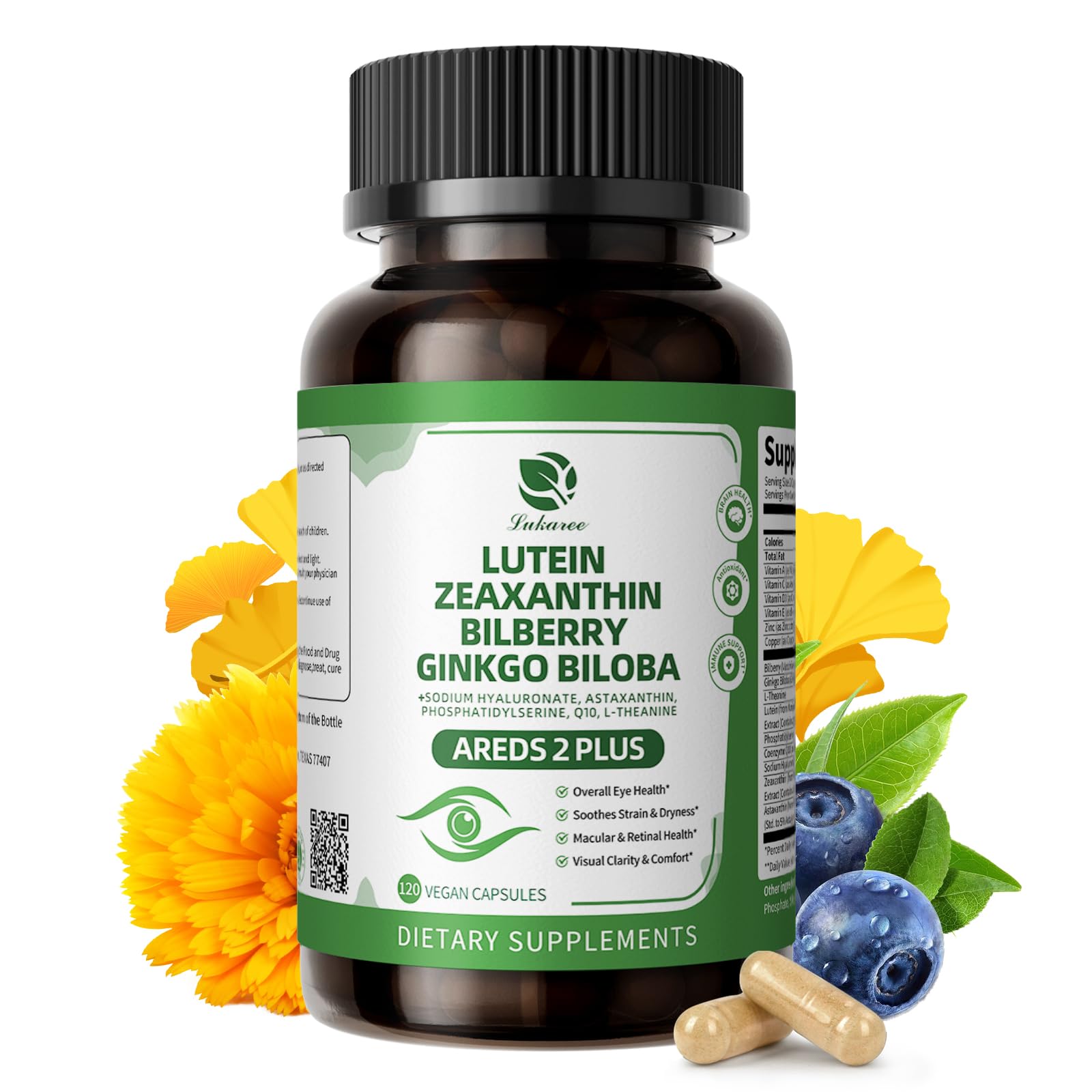 Lukaree Lutéine et Zéaxanthine : gélules pour le soutien visuel et le confort oculaire