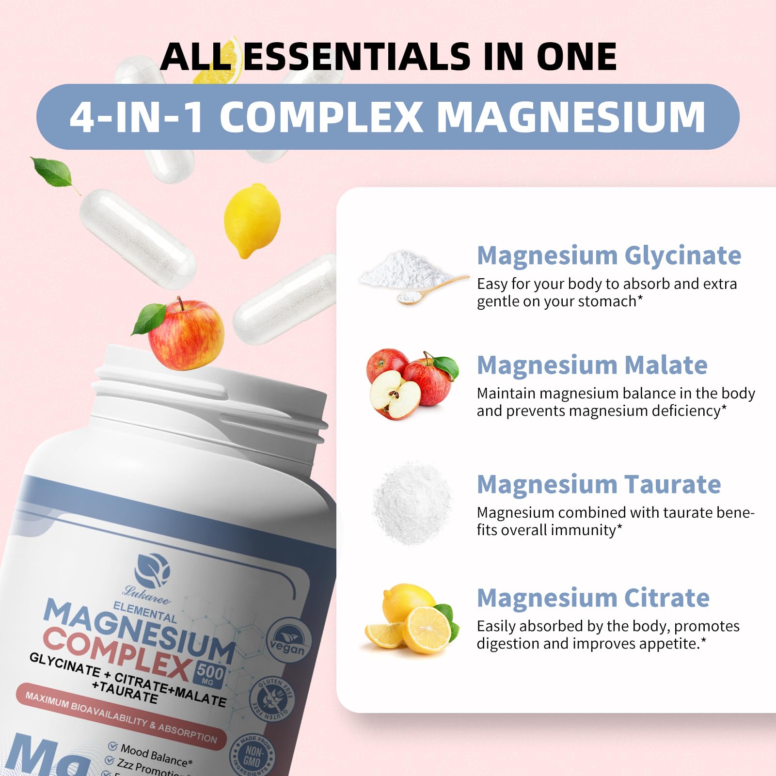 Lukaree Magnésium chelate – absorption élevée pour une détente naturelle.
