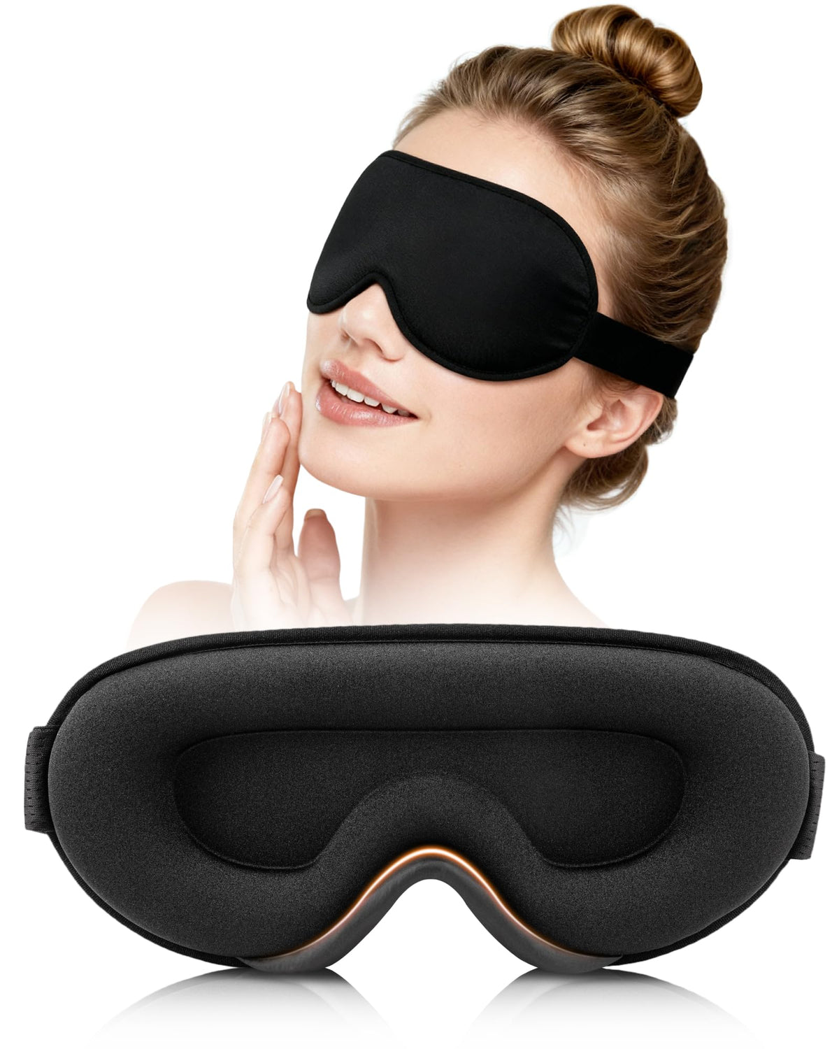Masque lulir avec aile nez offrant obscurité totale et confort.