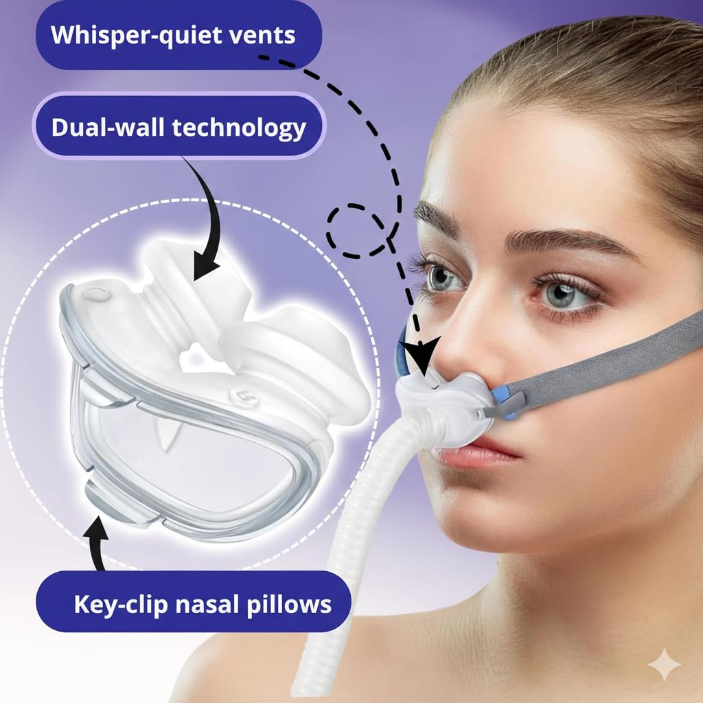Lullapad Air-Fit P10 pack de 6 coussinets nasaux pour remplacement régulier.
