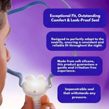Confort nasal Lullapad P10, ajustement doux qui minimise les irritations nocturnes.