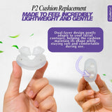 Lullapad coussins-nasal-duales-s: coussins doubles pour un meilleur ajustement et confort nocturne.