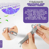 Lullapad design-ergo-nasal-pillow: design ergonomique pour un ajustement plus sûr et confortable.