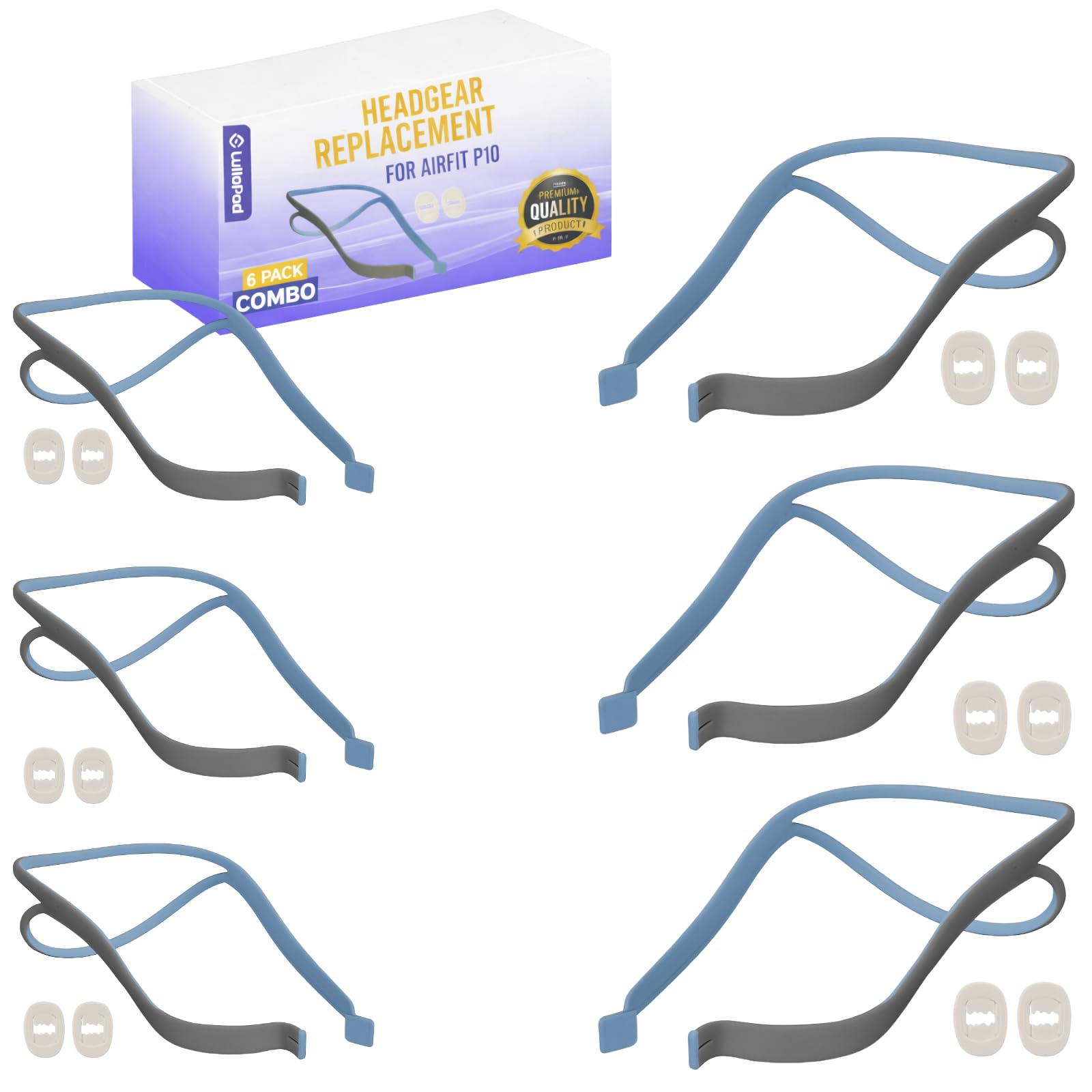 Sangles P10 par Lullapad, rembourrées pour un port prolongé sans irritation.