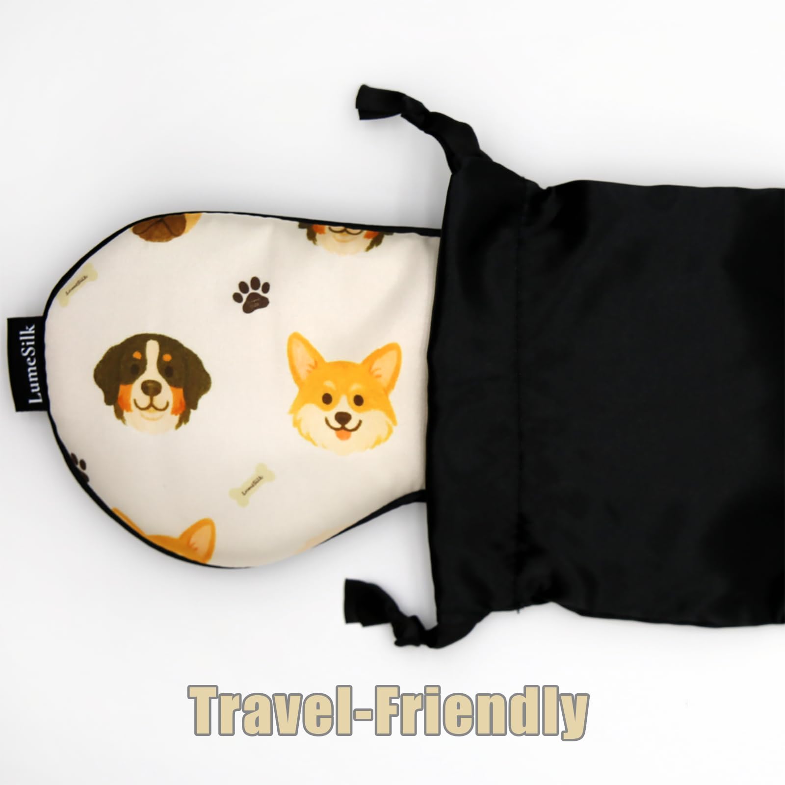 Masque LumeSilk motif chiens multiples, parfait pour amoureux des animaux