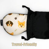 Masque LumeSilk motif chiens multiples, parfait pour amoureux des animaux