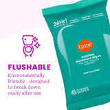 Utilisation sous les bras avec les lingettes Lume.