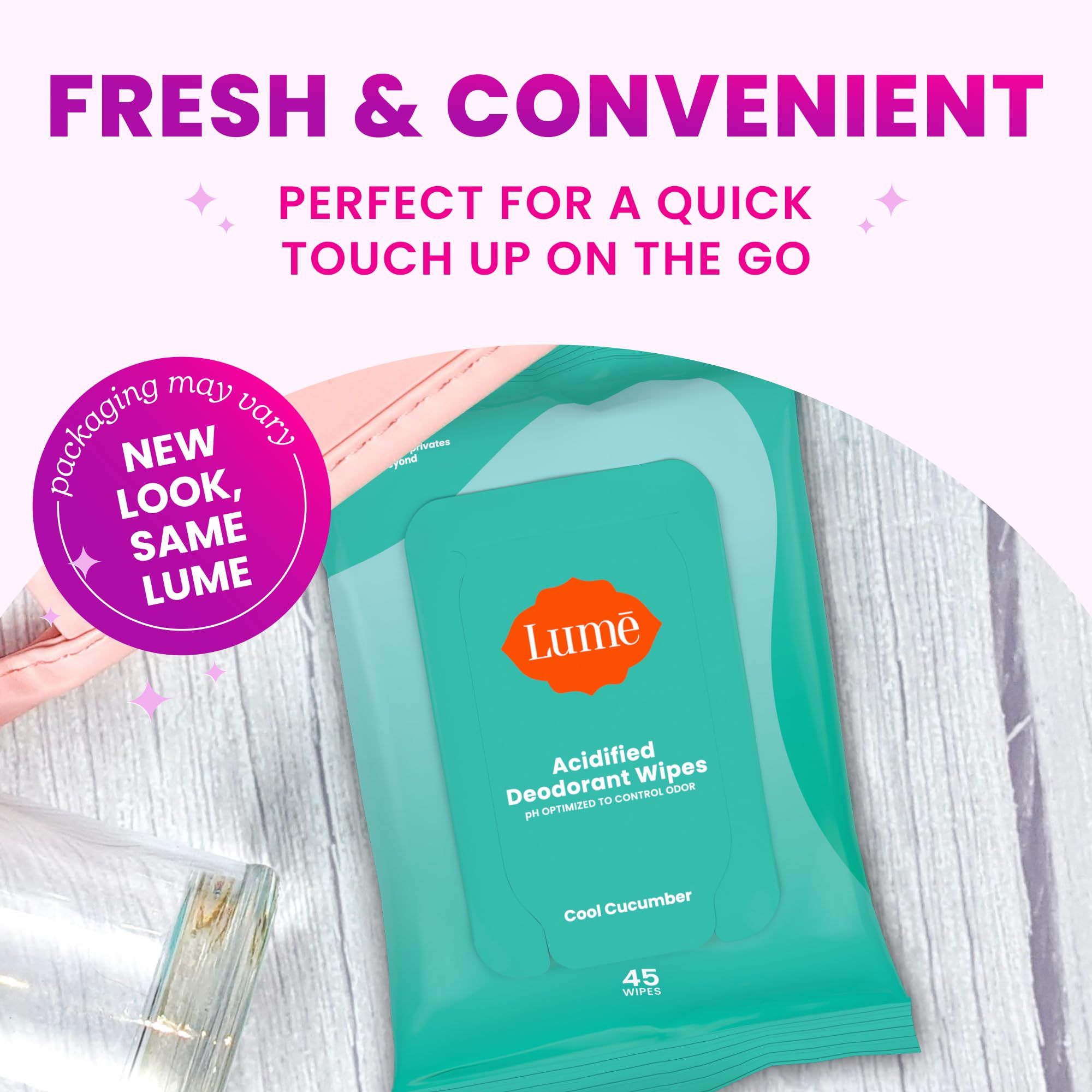 Retouches en mouvement avec les lingettes Lume.