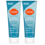 Gel douche acidifié Lume – bouteille claire, contrôle d'odeur durable.
