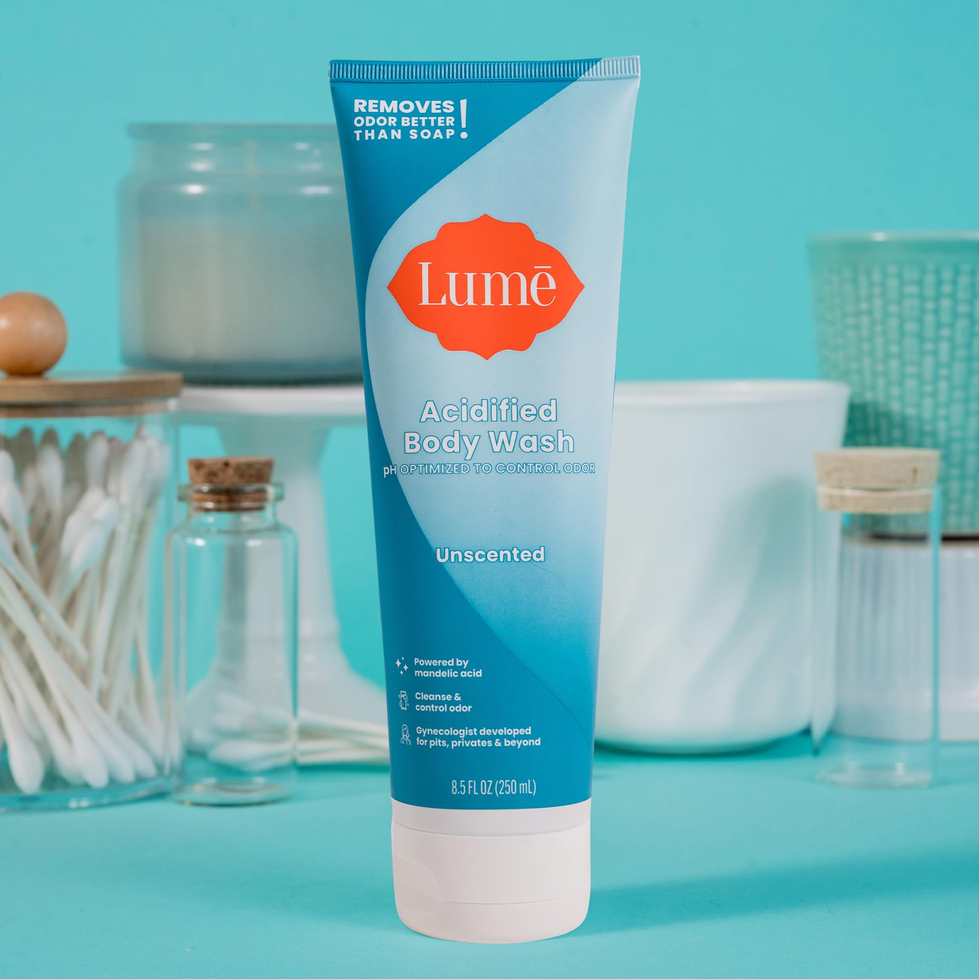Gel douche acidifié Lume – parfait pour une routine quotidienne, parfum neutre.