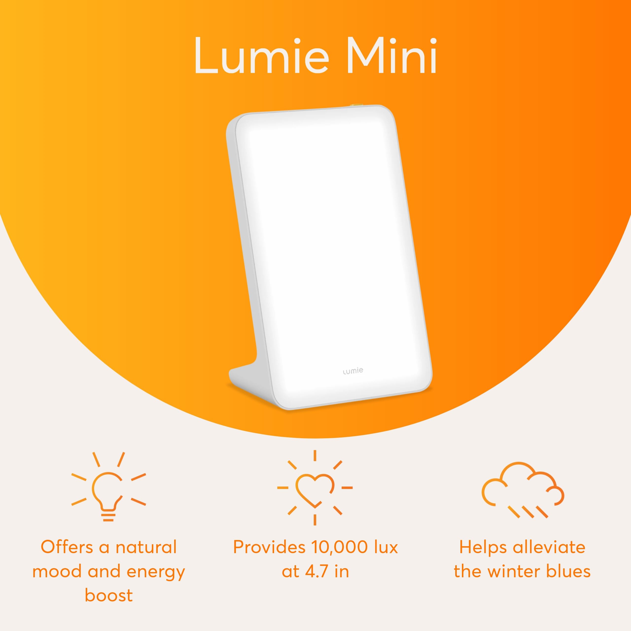 Lumie Mini lampe: lumière simulée pour soutenir le rythme circadien