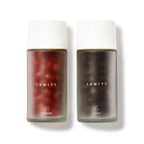 Lumity flacon-packshot montrant le packaging compact pour la routine matinale et nocturne