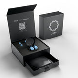 Bouchons en silicone réutilisables Lumo, confort et insertion facile.