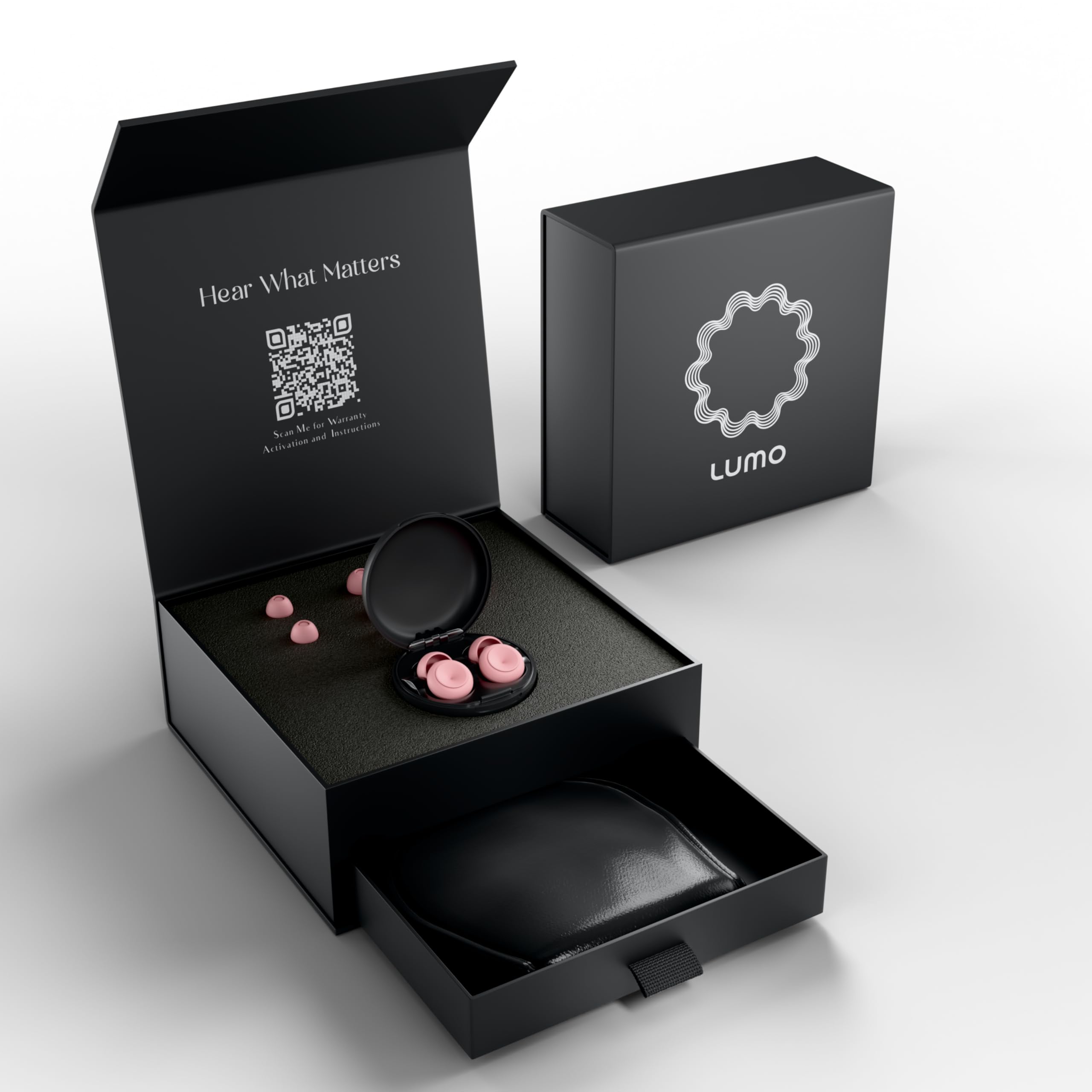 Embouts silicone doux Lumo pour ajustement personnalisé et confort.