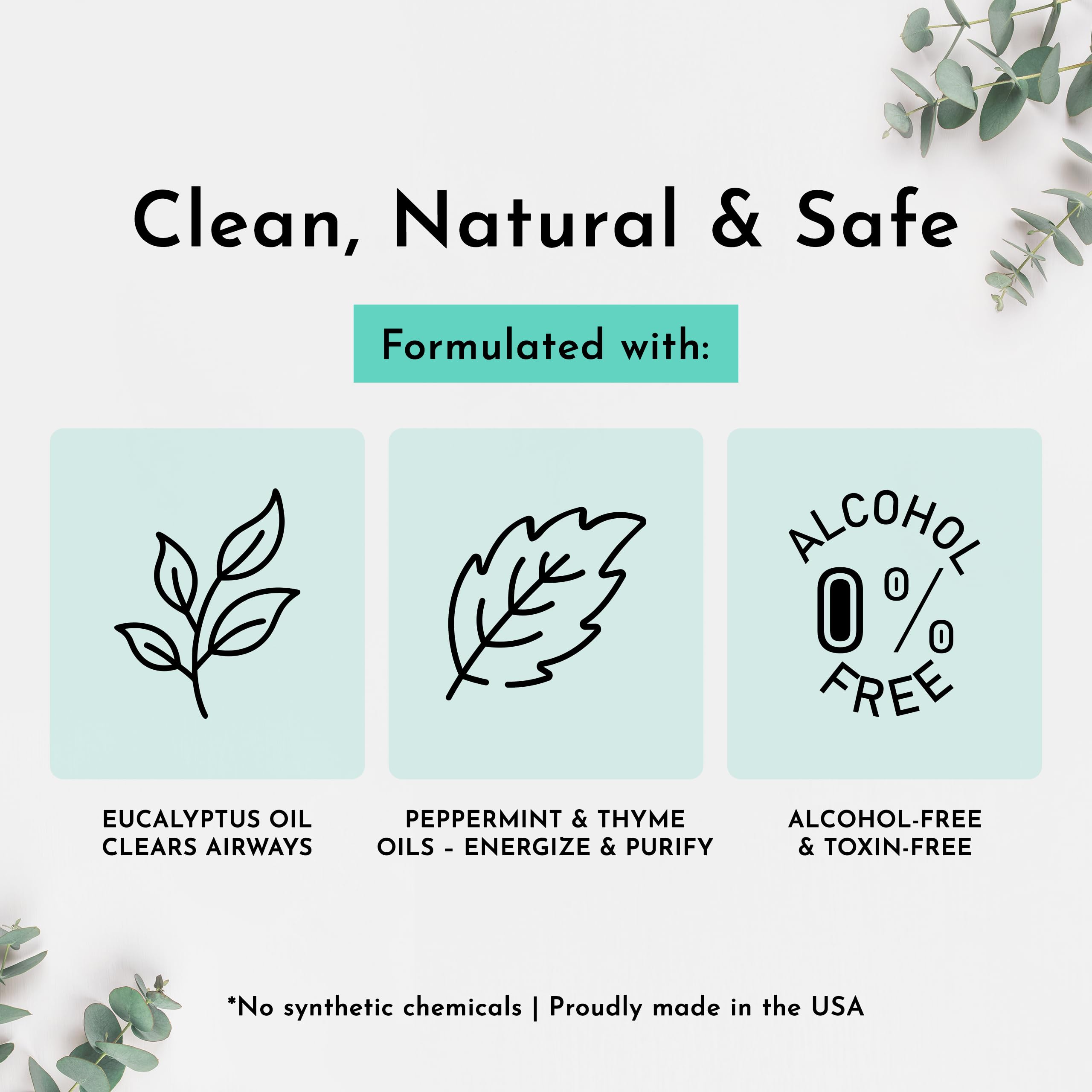 Lumonc Eucalyptus Spray, fabrication américaine pour une routine bien-être à la maison.