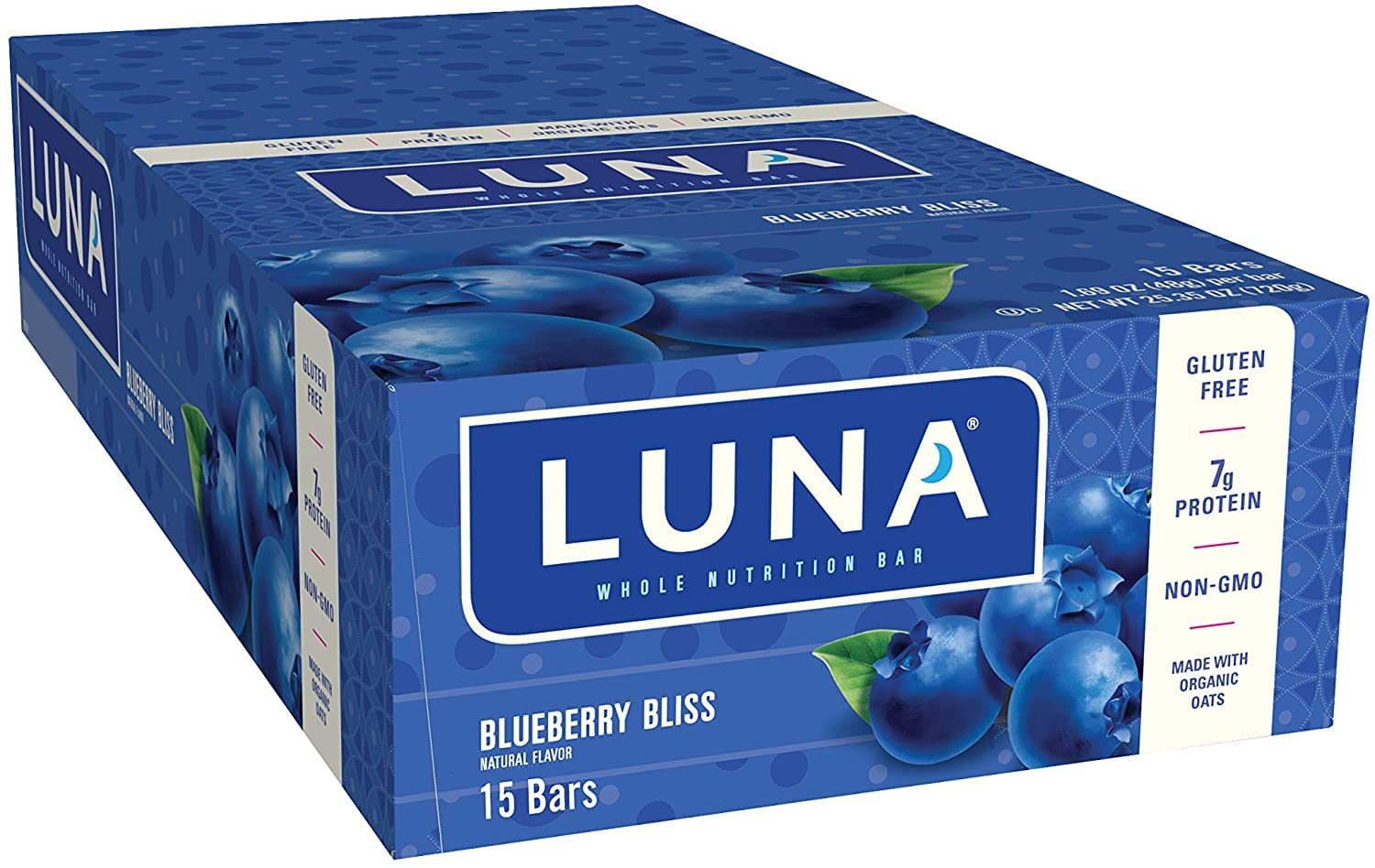Barre LUNA Bar myrtille, bouchée généreuse et aromatique.