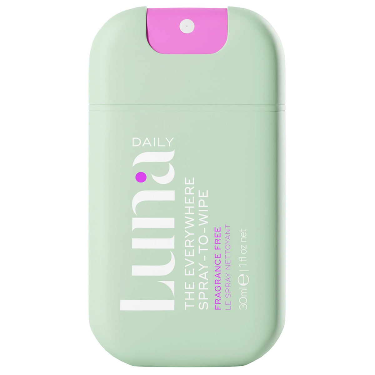 Bouteille Luna Daily spray sans parfum prête pour l hygiène rapide.