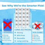 Poche gel LUNA ICE mince et puissante, idéale pour sacs à déjeuner.