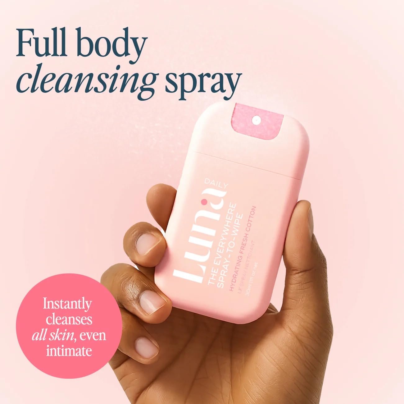 Spray Luna Daily pH Equilibre Corps, sensation frais et respectueux.