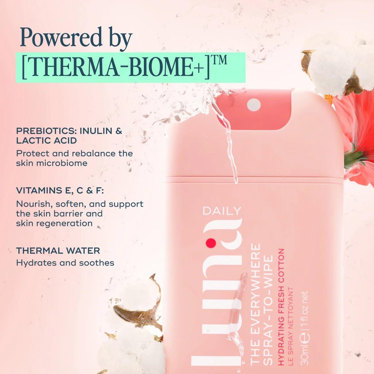 Utilisation Quotidien Sans Savon Luna Daily, pratique et polyvalent.