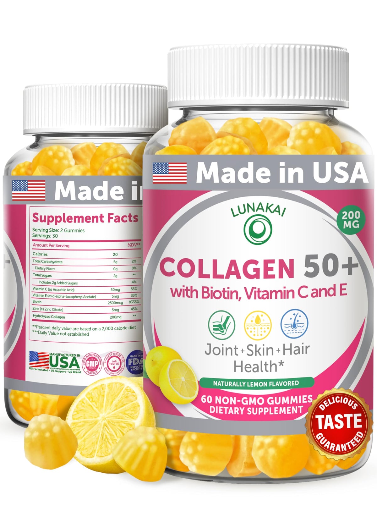 Lunakai gommes collagene etats-unis – soutien potentiel peau et articulations.