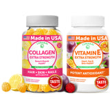 Gummies Lunakai Collagen Vitamine E en bouteille, texture fruitée et soutien potentiel pour la peau.